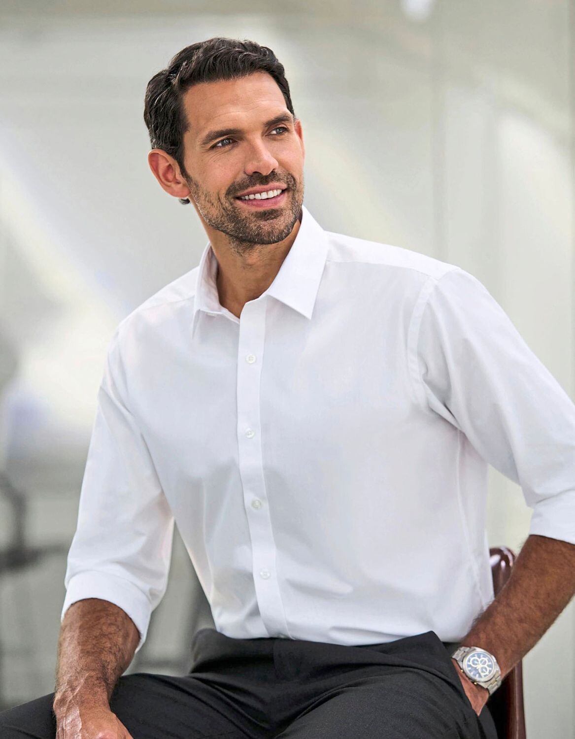 Camicia da uomo dal taglio classico Titan a maniche lunghe