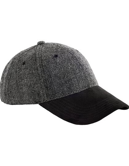 Suede Peak Herringbone Cap