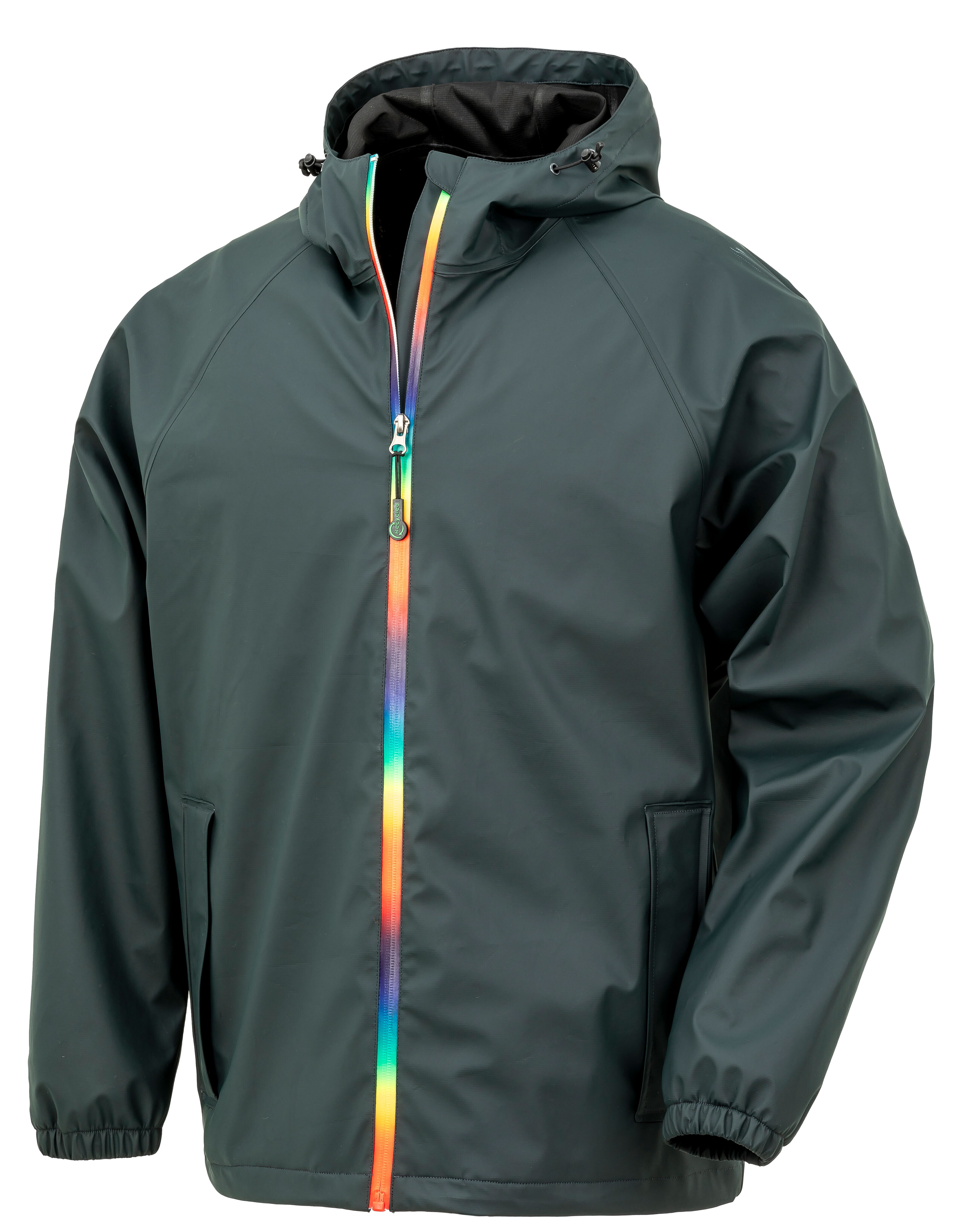 Rainbow Prism PU Waterproof Jacket With Recycled Backing