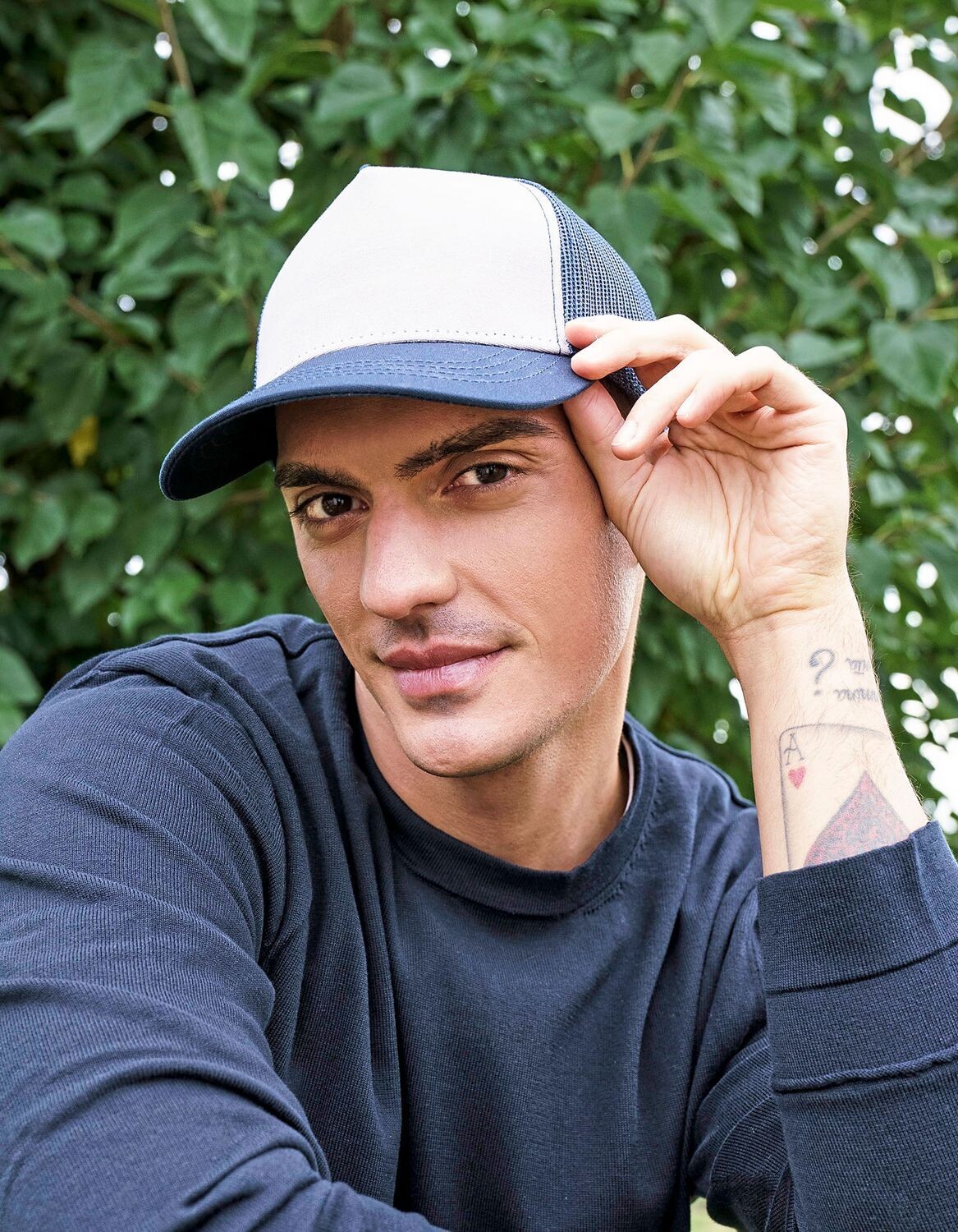 Cappello in tela da rapper riciclato
