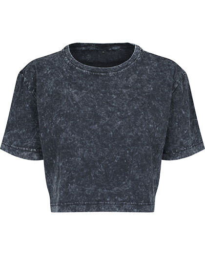 T-shirt da donna con lavaggio acido
