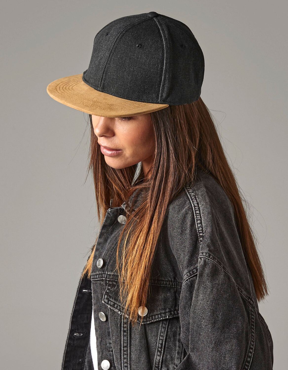 Casquette Snapback en daim Peak