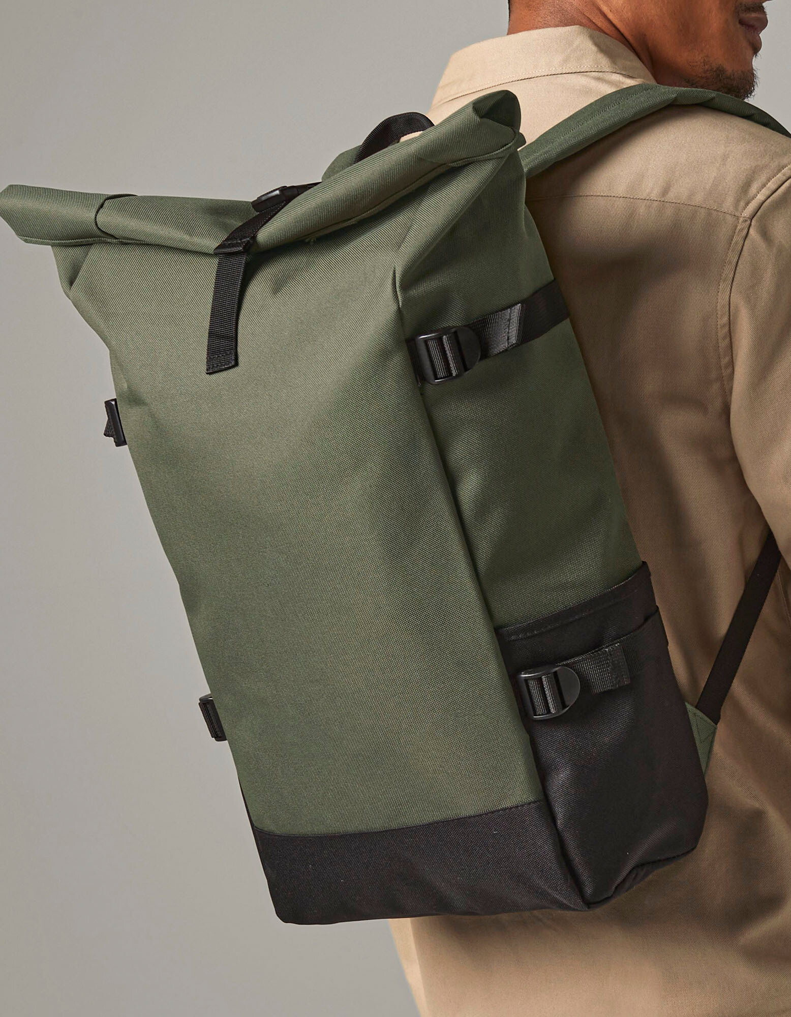 Block Roll-Top Backpack
