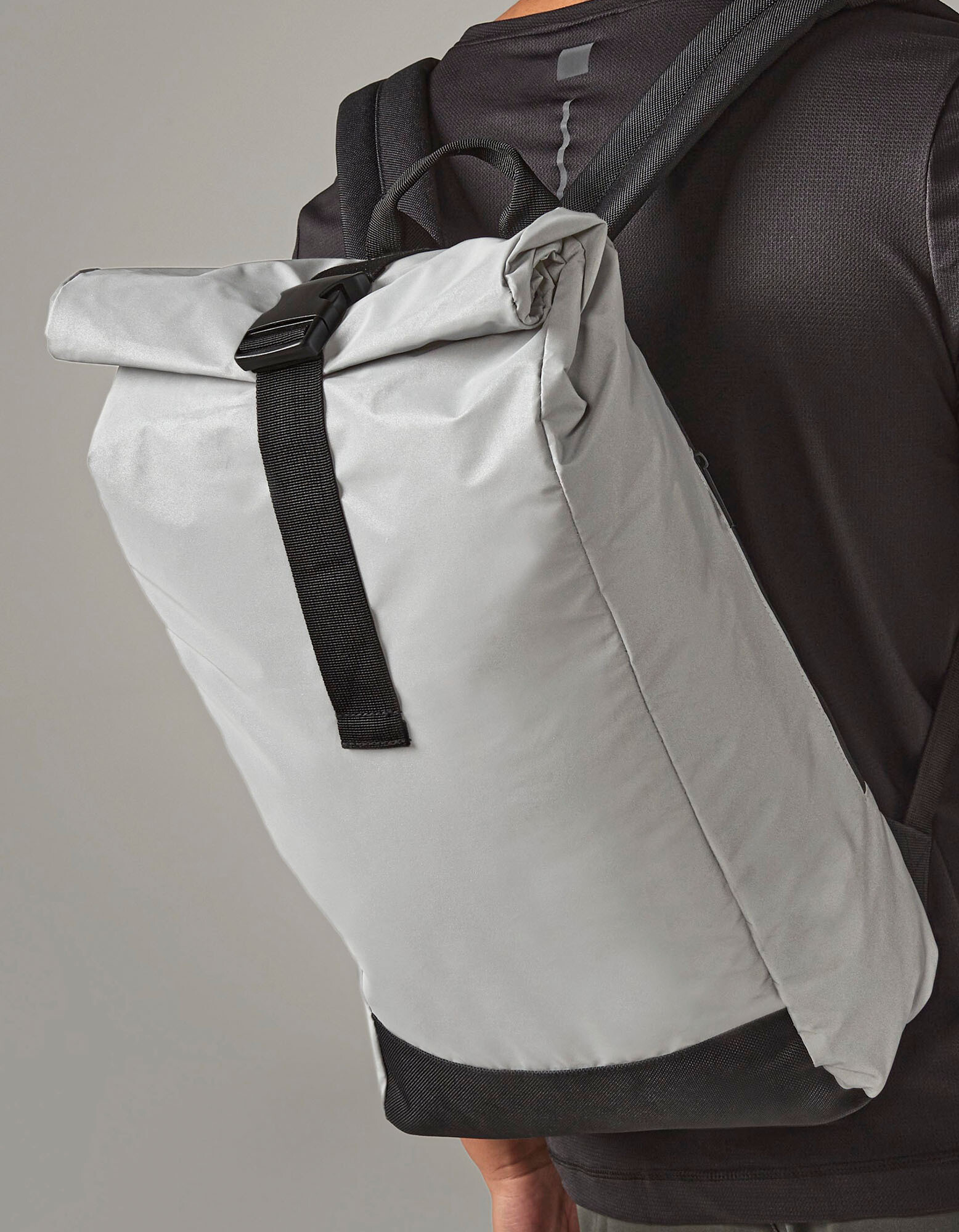 Reflective Roll-Top Backpack