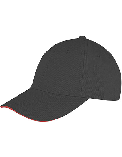 Gorra con visera sándwich de algodón cepillado Memphis
