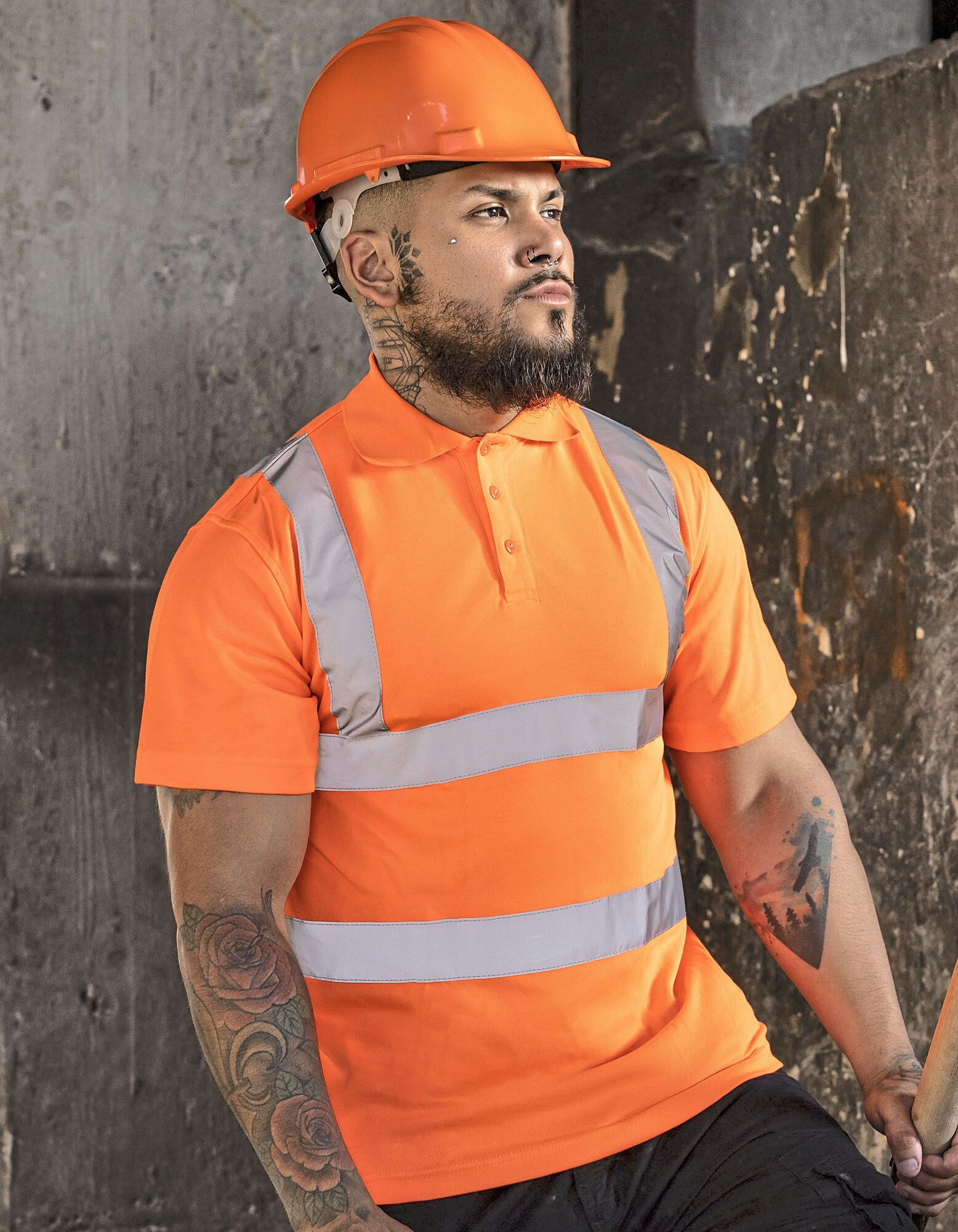 High-end polycotton hi-vis polo shirt Cambridge