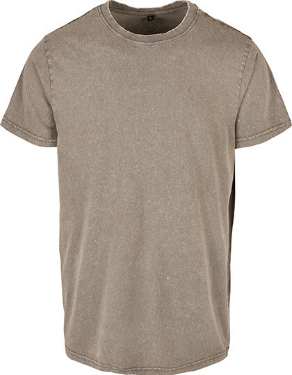 Acid Washed Round Neck Tee