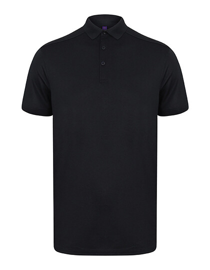 Polo slim fit pour homme en tissu extensible + traitement anti-transpiration
