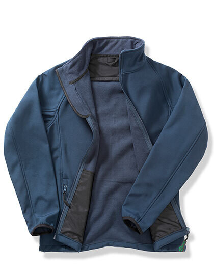 Veste softshell imprimée pour homme avec doublure en polaire recyclée