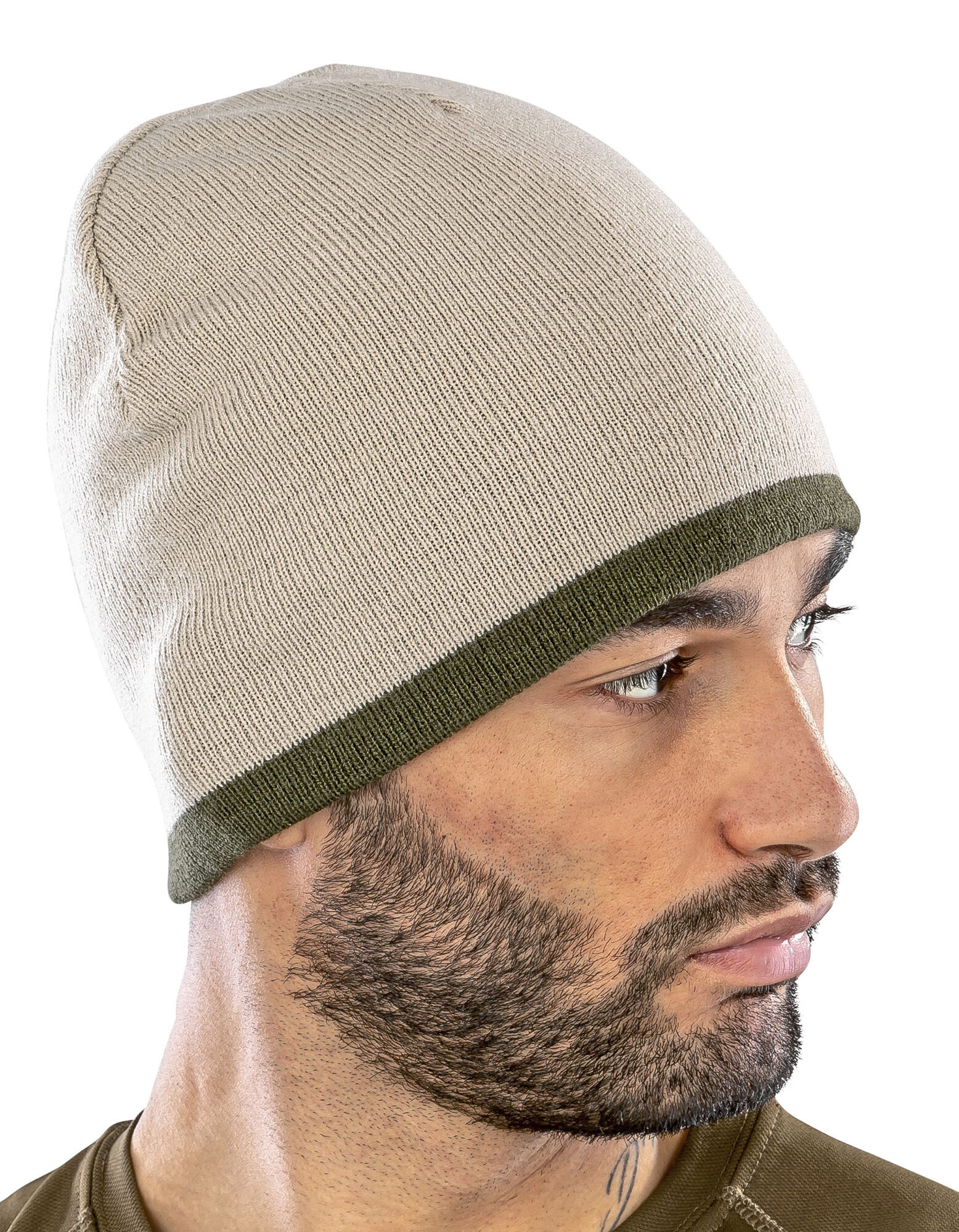 Soft Feel Cuffless Reversible Beanie