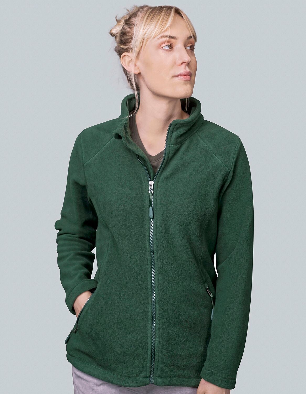 Giacca in pile da donna con zip integrale