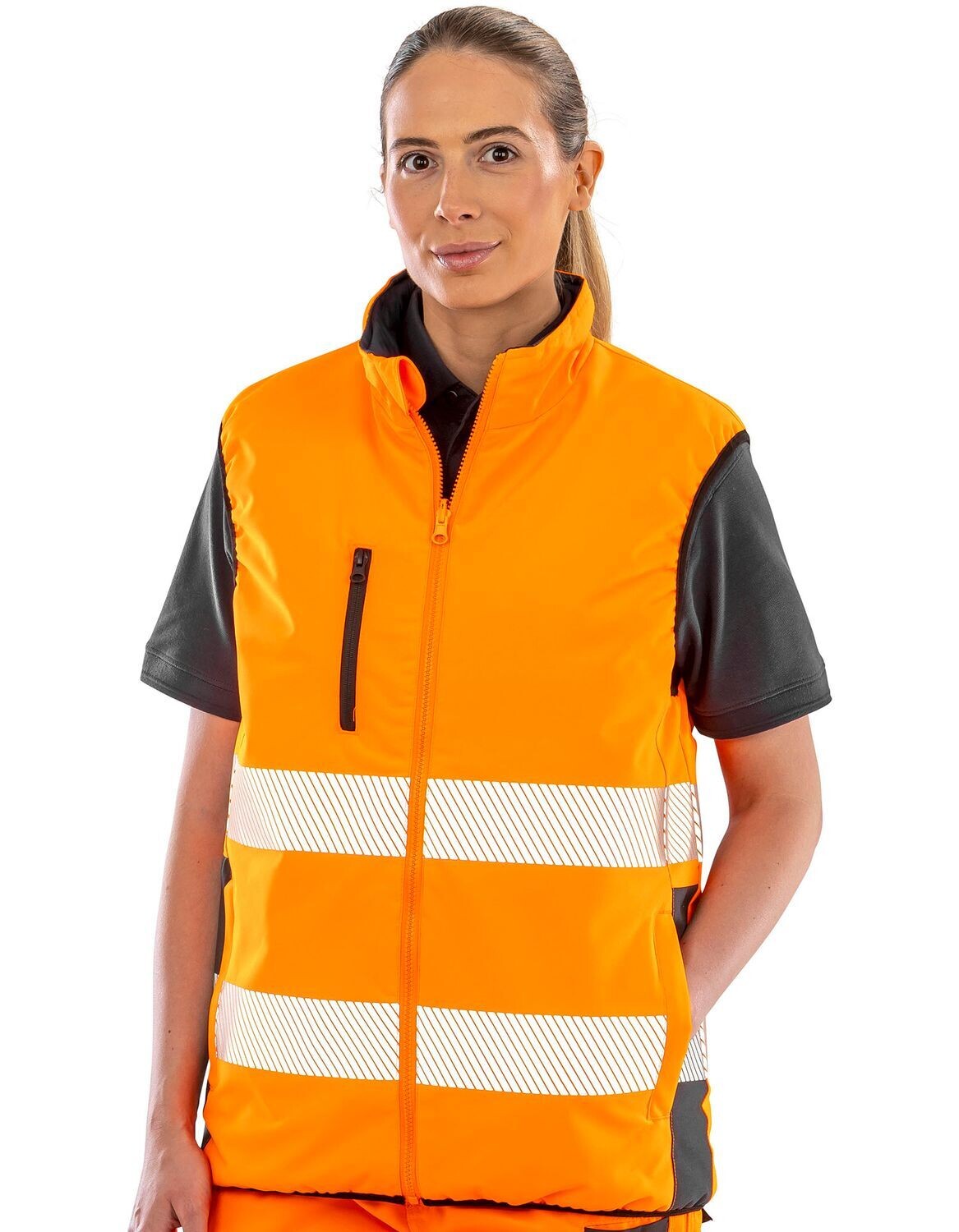 Gilet di sicurezza imbottito morbido e reversibile