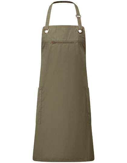 Barley' Contrast Stitch Sustainable Bib Apron