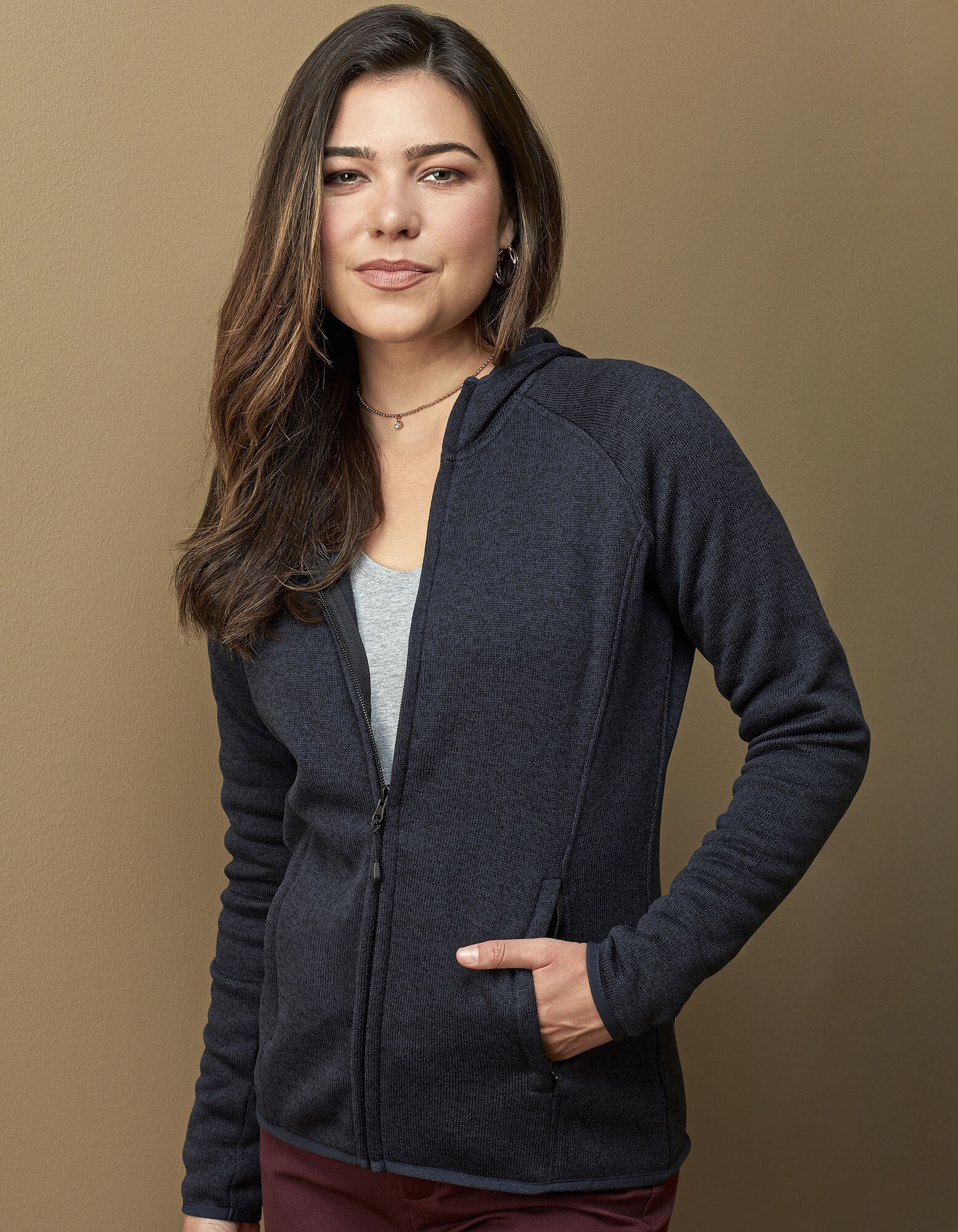 Lux Hooded Knitfleece Jacket Women