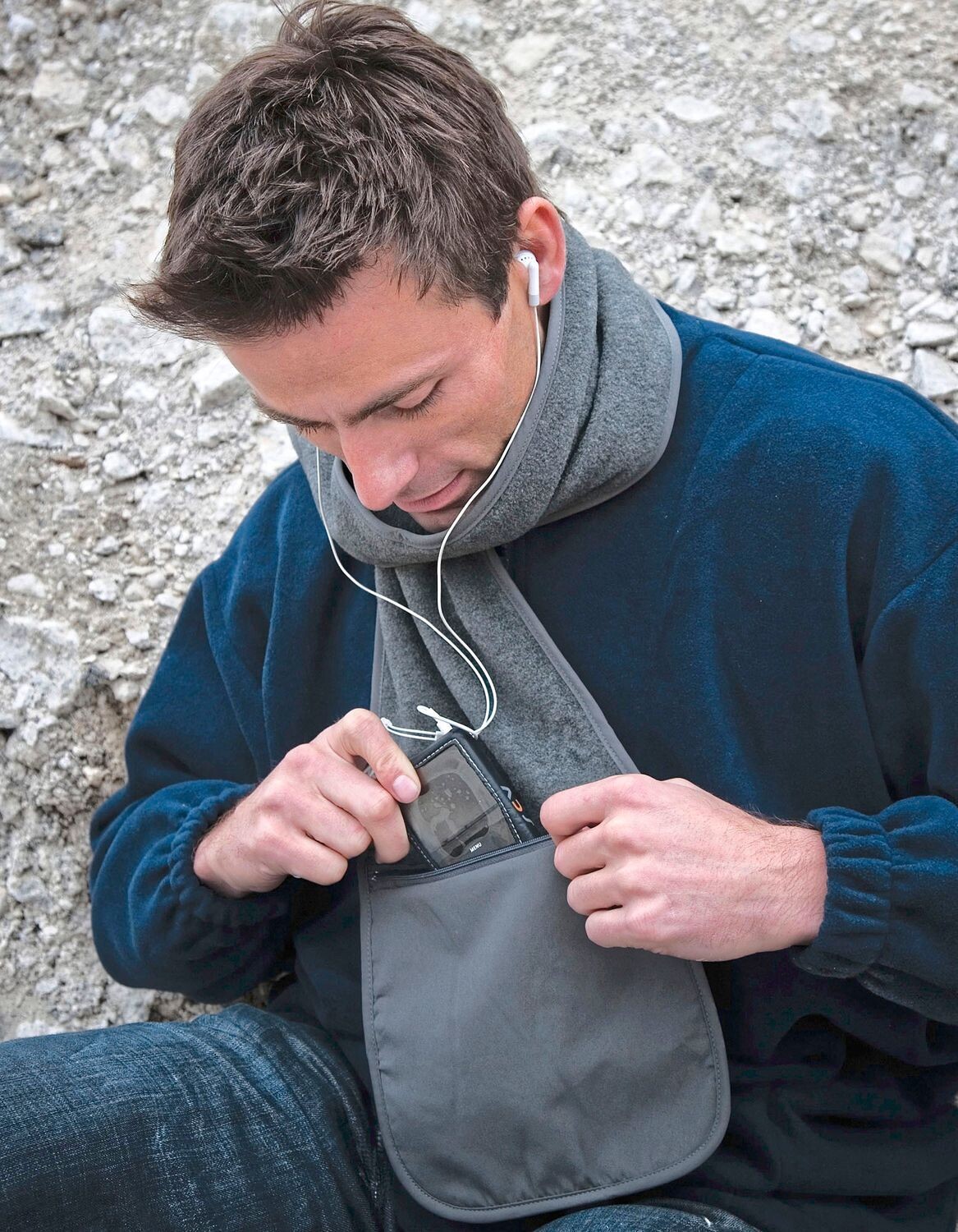 Sciarpa Polartherm™ con tasca con cerniera