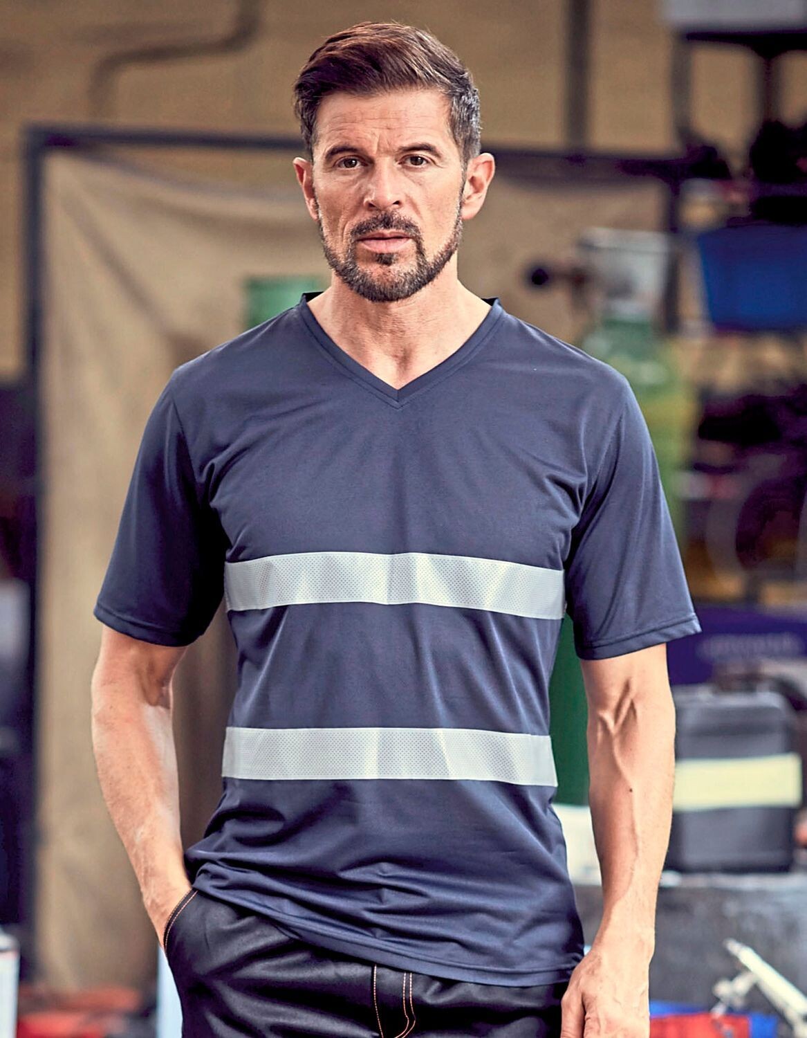 Maglietta Hi-Vis Top Cool Super Light con collo a V