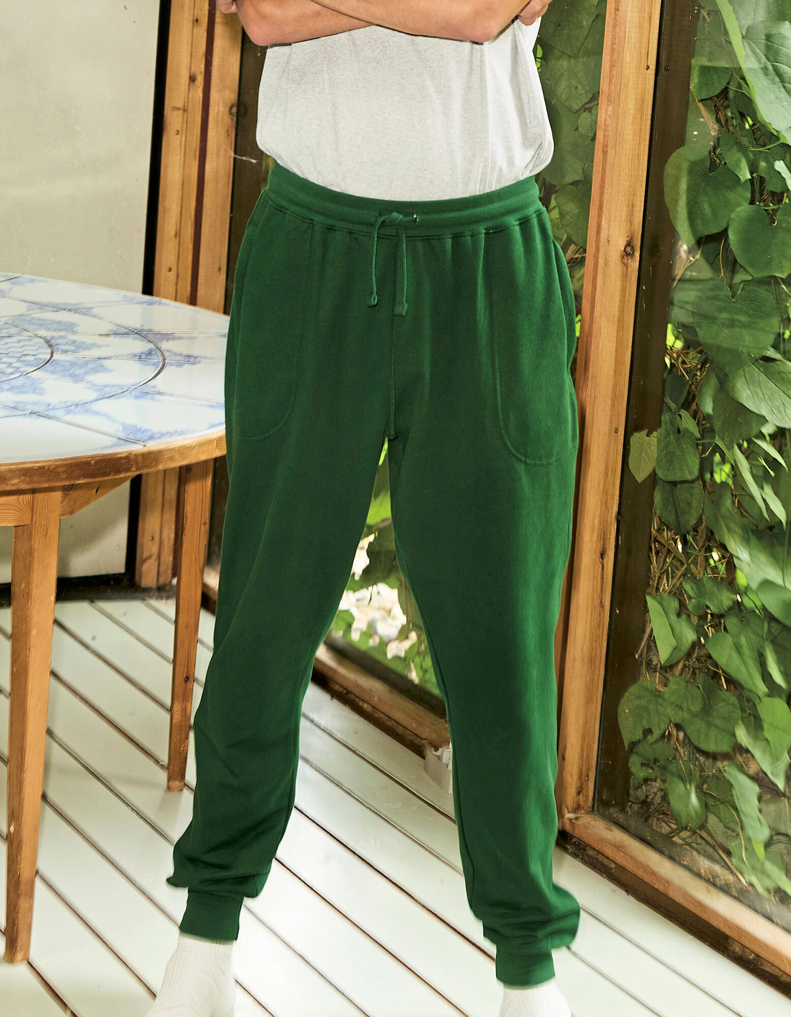 Sweatpants With Cuff And Zip Pocket