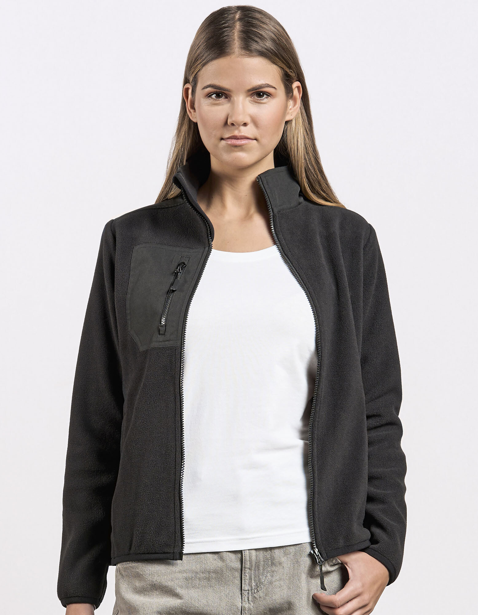 Giacca da donna in tela e pile