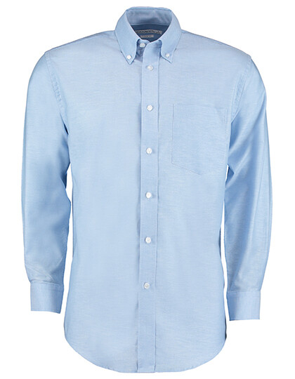 Camicia da lavoro Oxford da uomo a manica lunga dal taglio classico