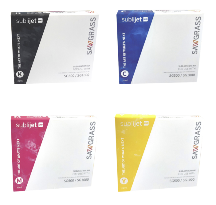 Set of 4 SubliJet UHD gel inks 31ml for Sawgrass Virtuoso DG500/SG1000
