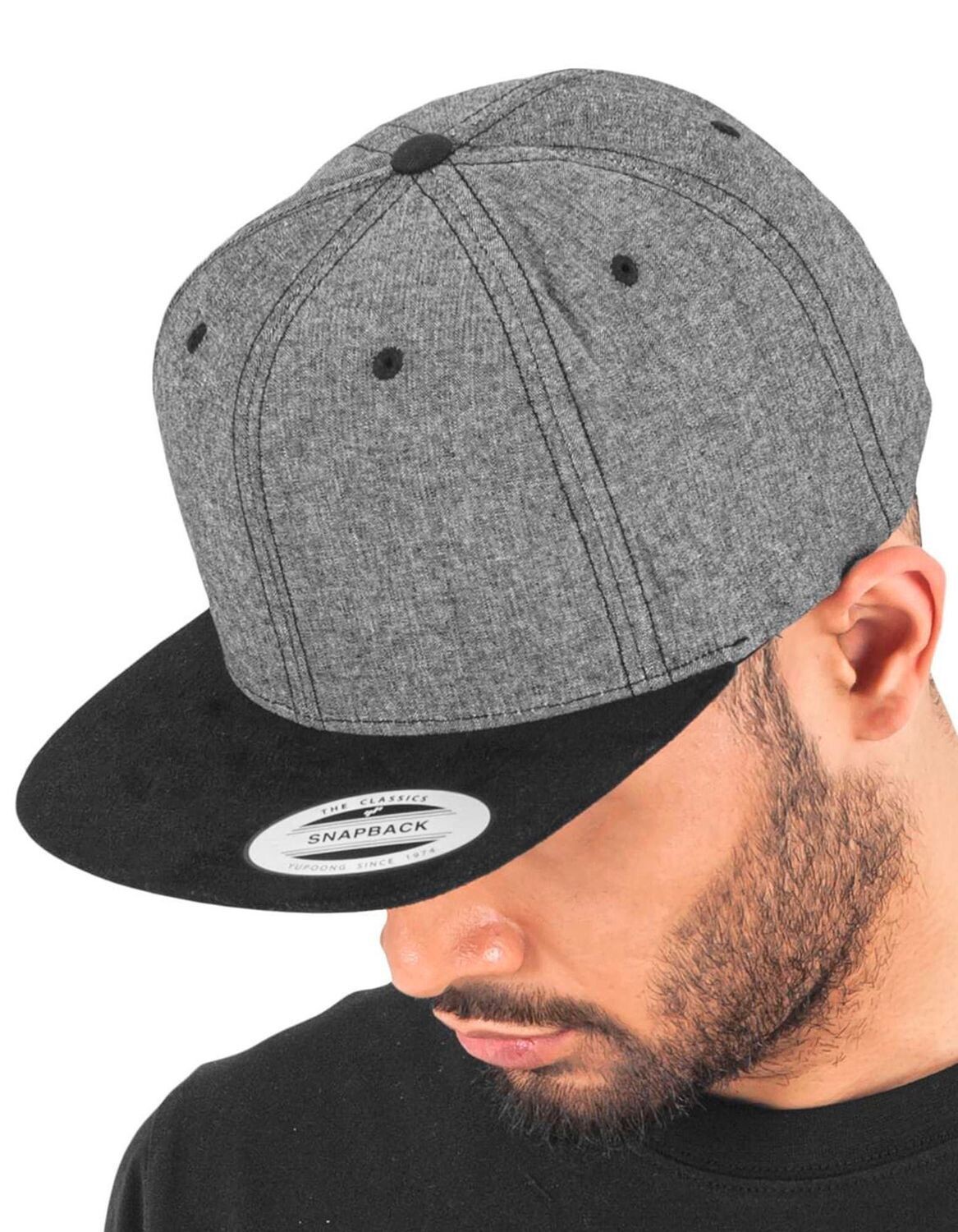 Chambray-Suede Snapback