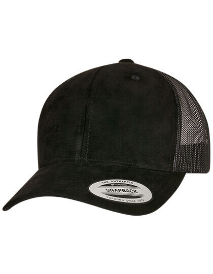 Cappello Trucker in pelle scamosciata