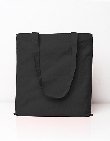 Borsa in cotone con manici lunghi colorati