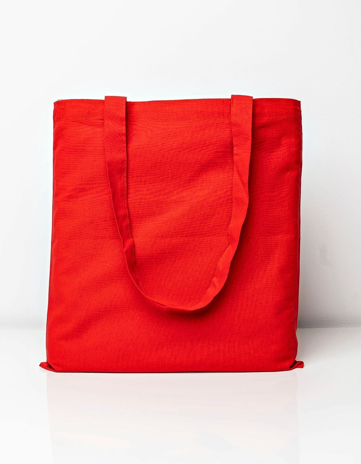 Borsa in cotone con manici lunghi colorati