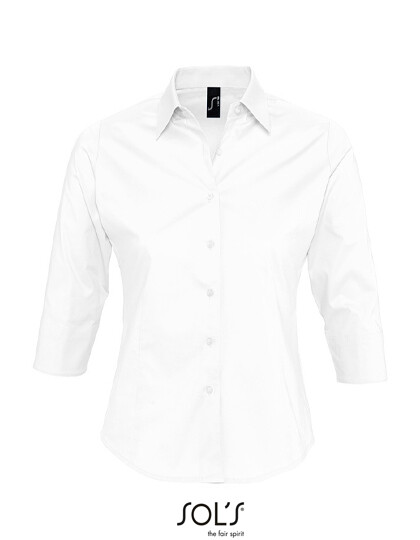 Effet blouse stretch 3/4 manches pour femme