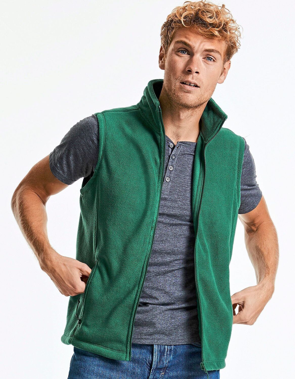 Gilet in pile da uomo per l'outdoor