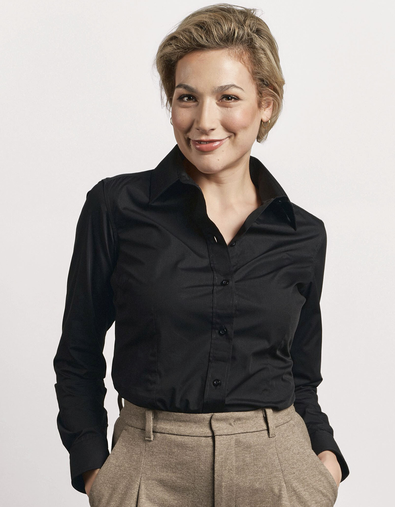 Women's Poplin Shirt Long Sleeve