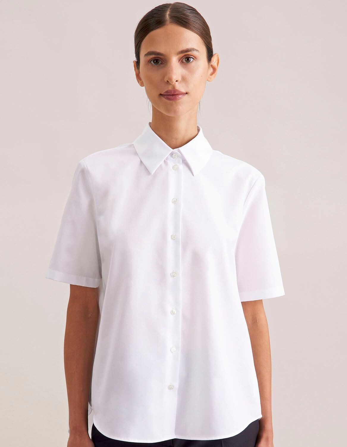 Women's Oversize Poplin Blouse Shortsleeve
