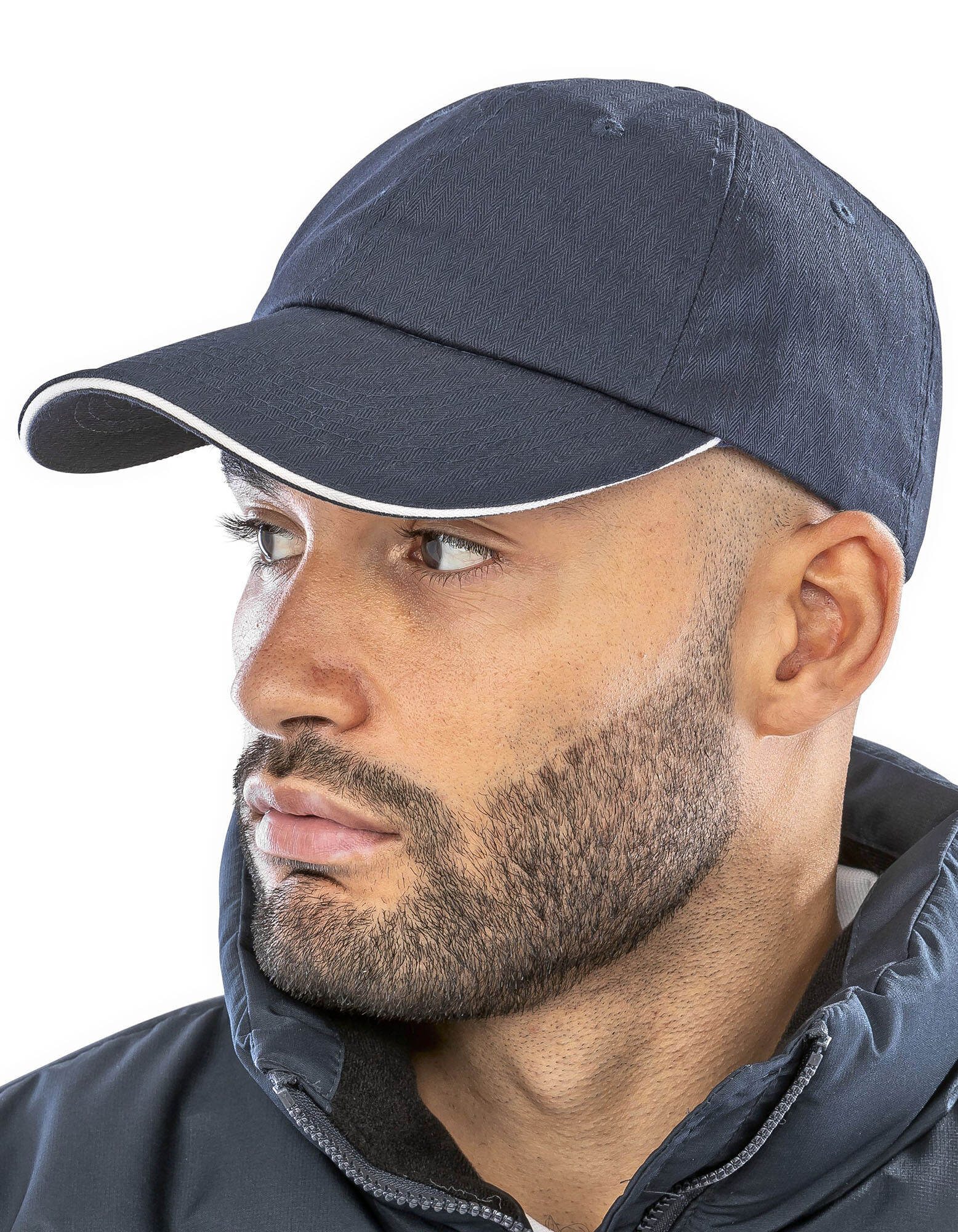 Herringbone Cap With Sandwich Peak