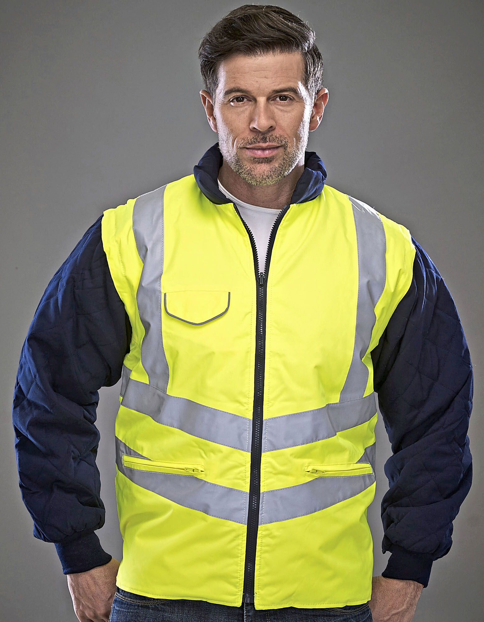 Hi-Vis Chevron Quilted Jacket
