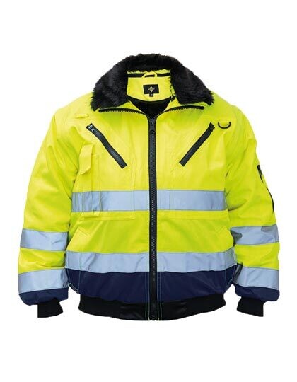 Chaqueta de piloto Oslo 4 en 1, resistente y de alta visibilidad