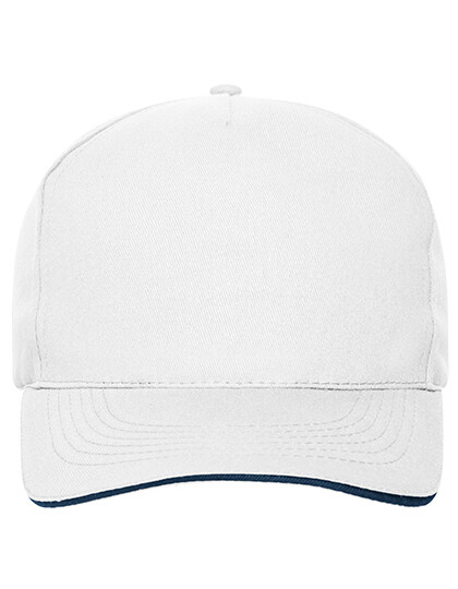 Cappellino a 5 pannelli tipo sandwich in cotone biologico