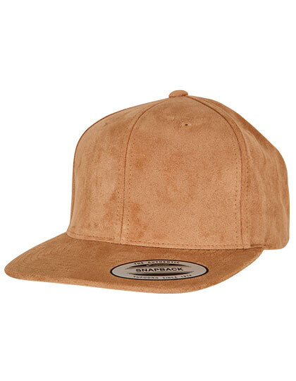 Snapback en cuir suédé