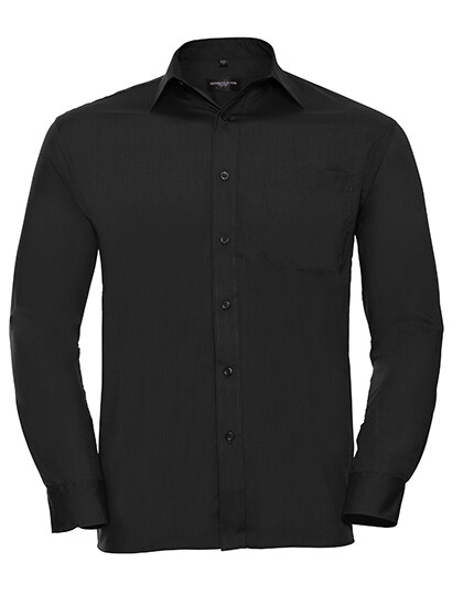 Men's Long Sleeve Classic Polycotton Poplin Shirt