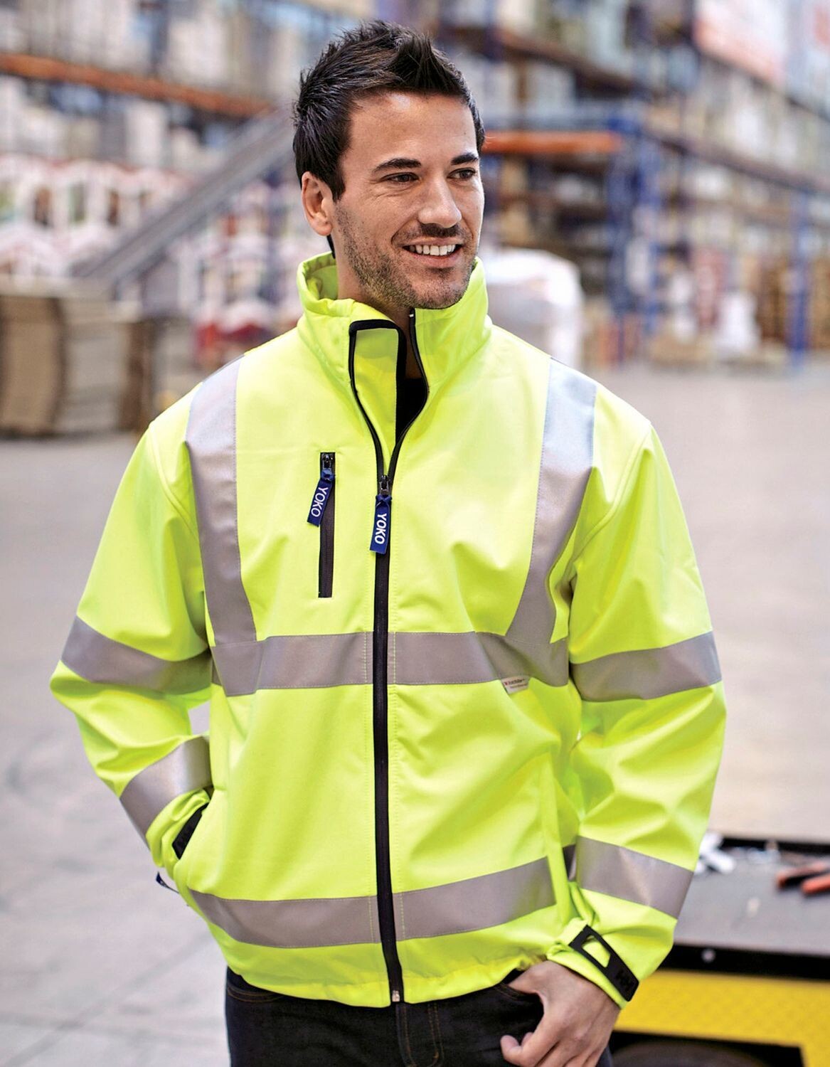 Giacca Softshell Hi-Vis 2 Bands & Braces
