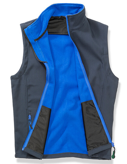 Men's Printable Softshell Vest with Recycled Fleece Lining