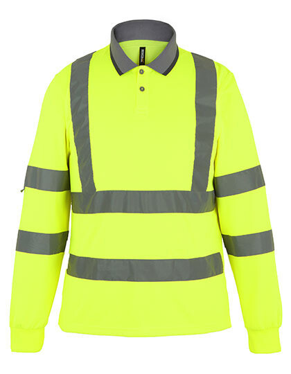 Hi-Vis Pro Contract Long-Sleeved Polo Shirt (Class 3)