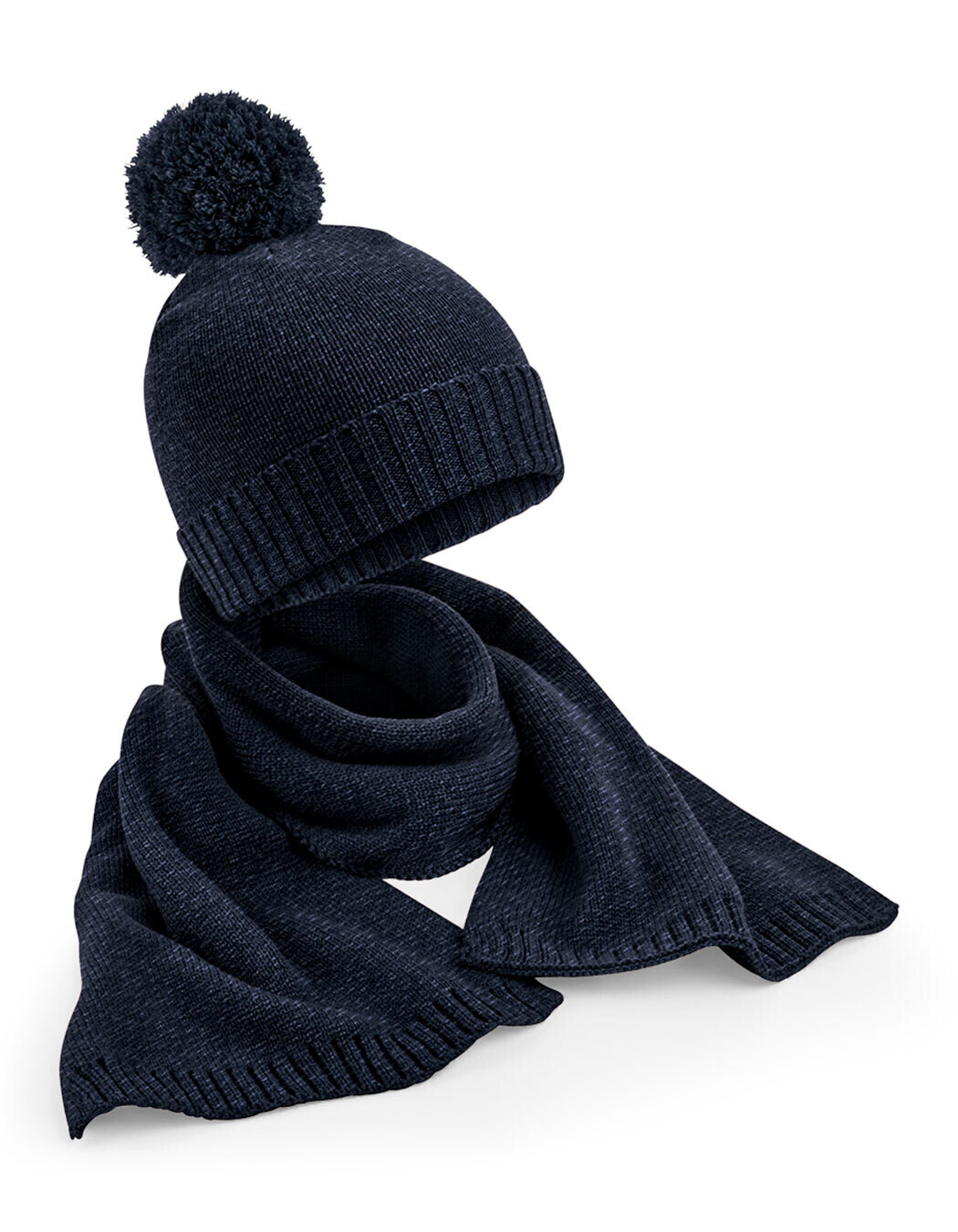 Set cadeau écharpe et bonnet tricotés