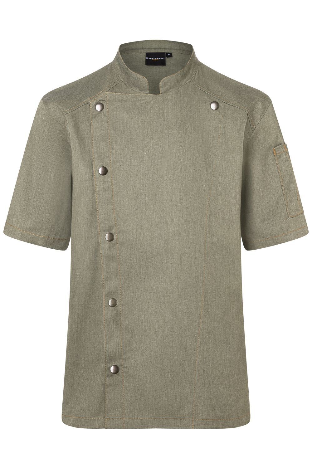 Veste de cuisine à manches courtes, style jean