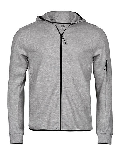 Sudadera atlética con capucha y cremallera