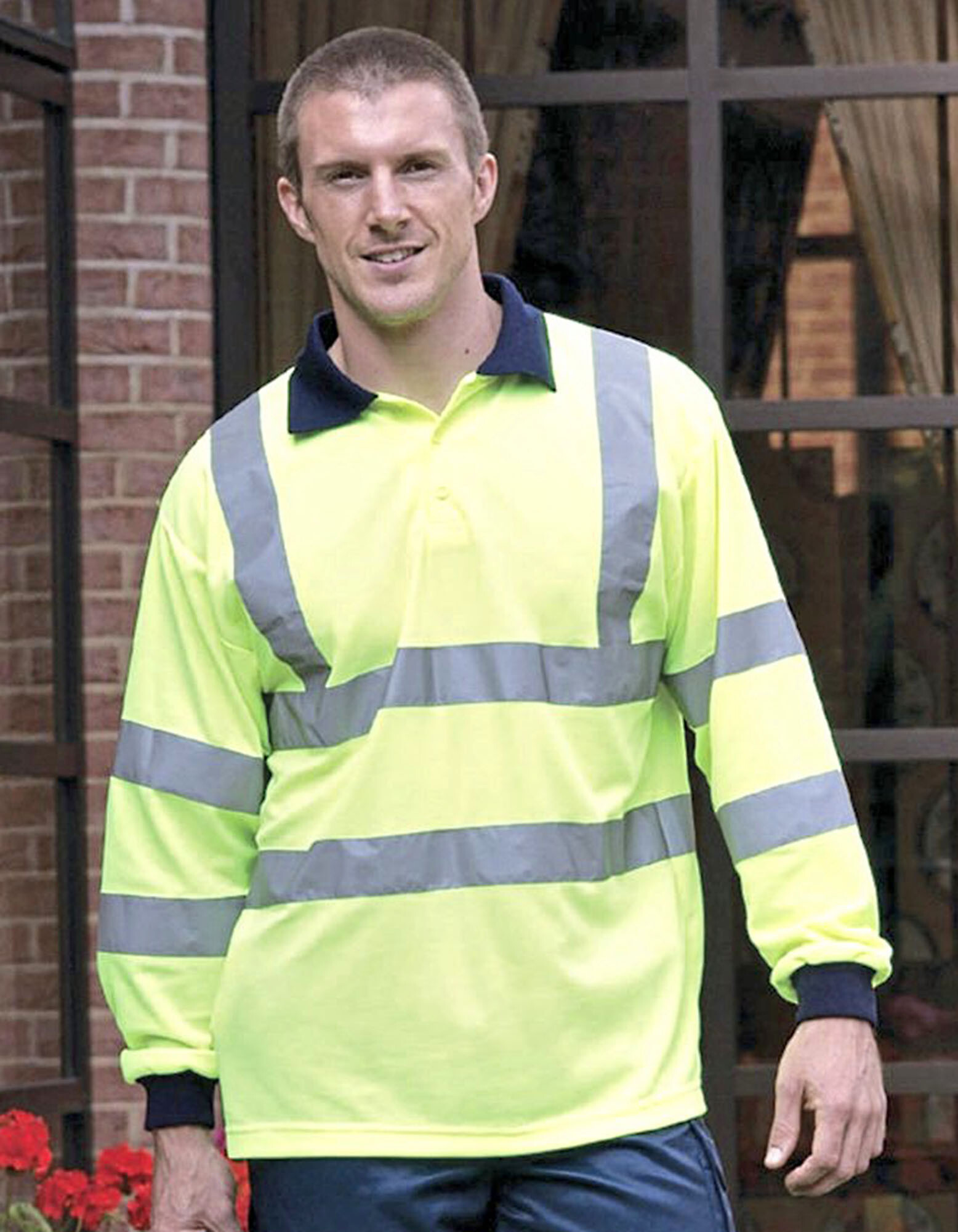 Hi-Vis Long Sleeve Polo