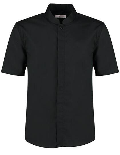 Men's Tailored Fit Mandarin Collar Shirt Short Sleeve