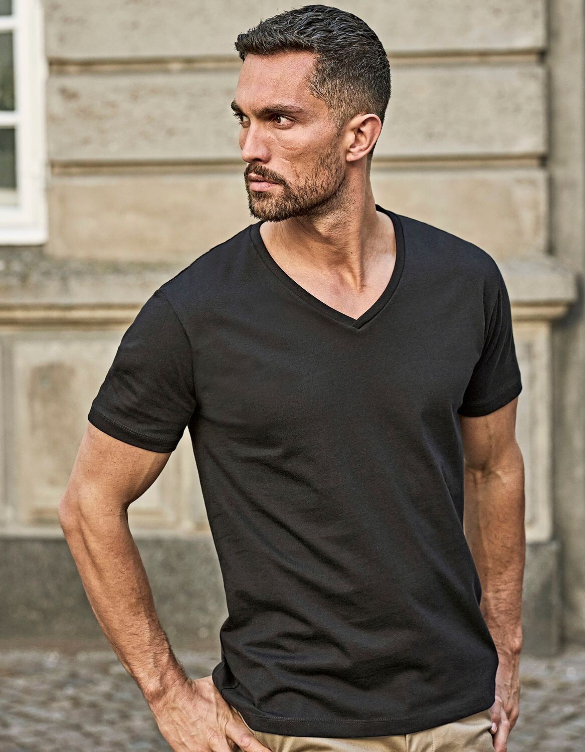 Moda Tee Sof con scollo a V