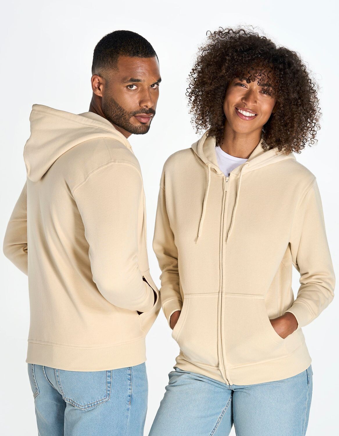 Felpa Fuji unisex con cappuccio e zip intera