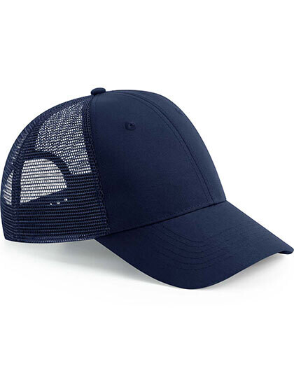 Gorra «trucker» de 6 paneles con cierre a presión, de ropa urbana reciclada
