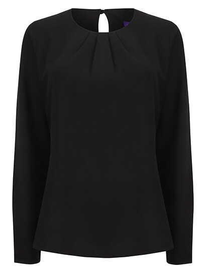 Ladies´ Pleat Front Long Sleeved Blouse